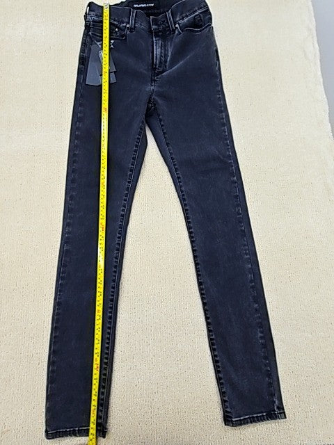 Calvin Klein Black Women's Size 25 Jeans Italy 98% Cotton Denim