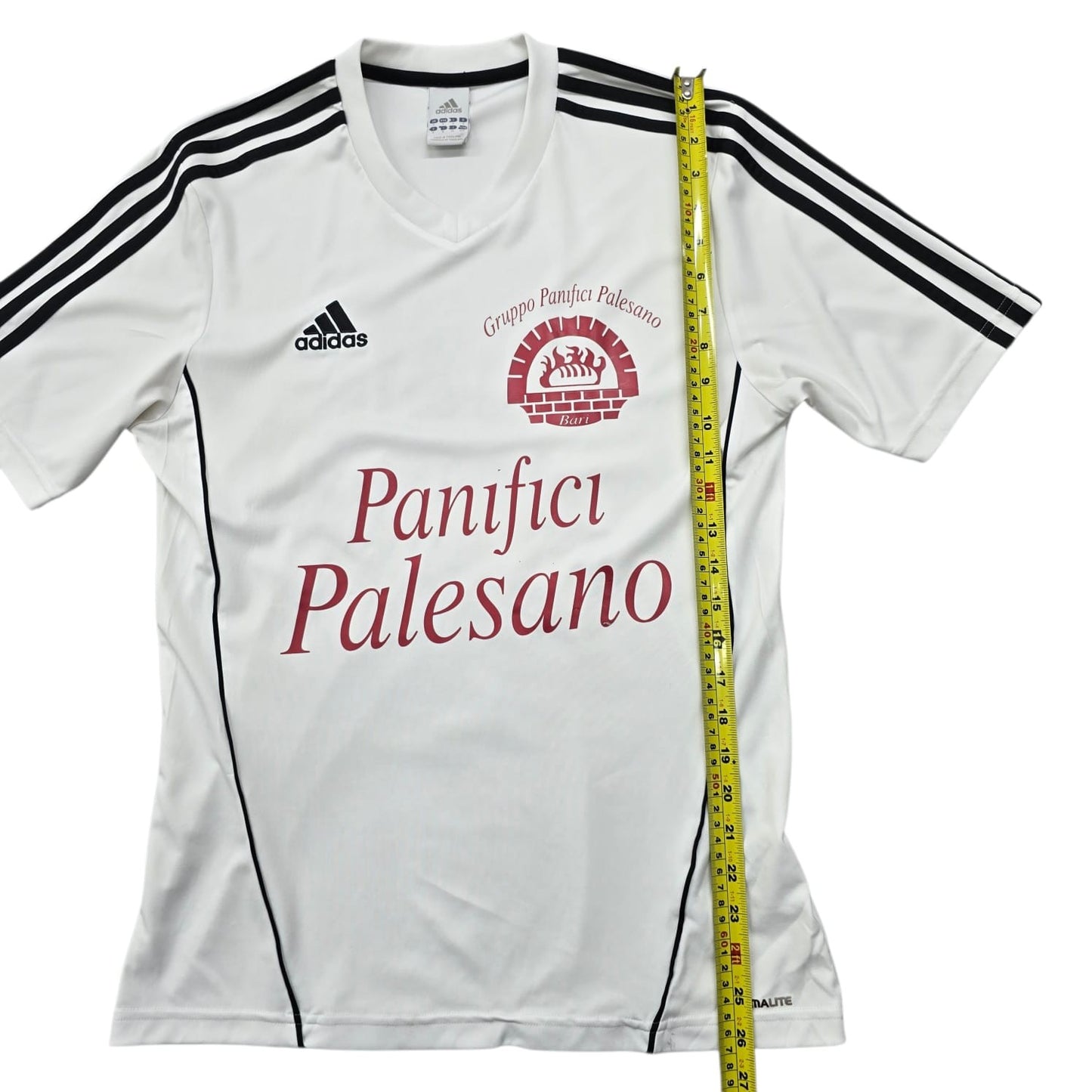 Adidas Women's White Three Stripe V-Neck T-Shirt Size S Vintage