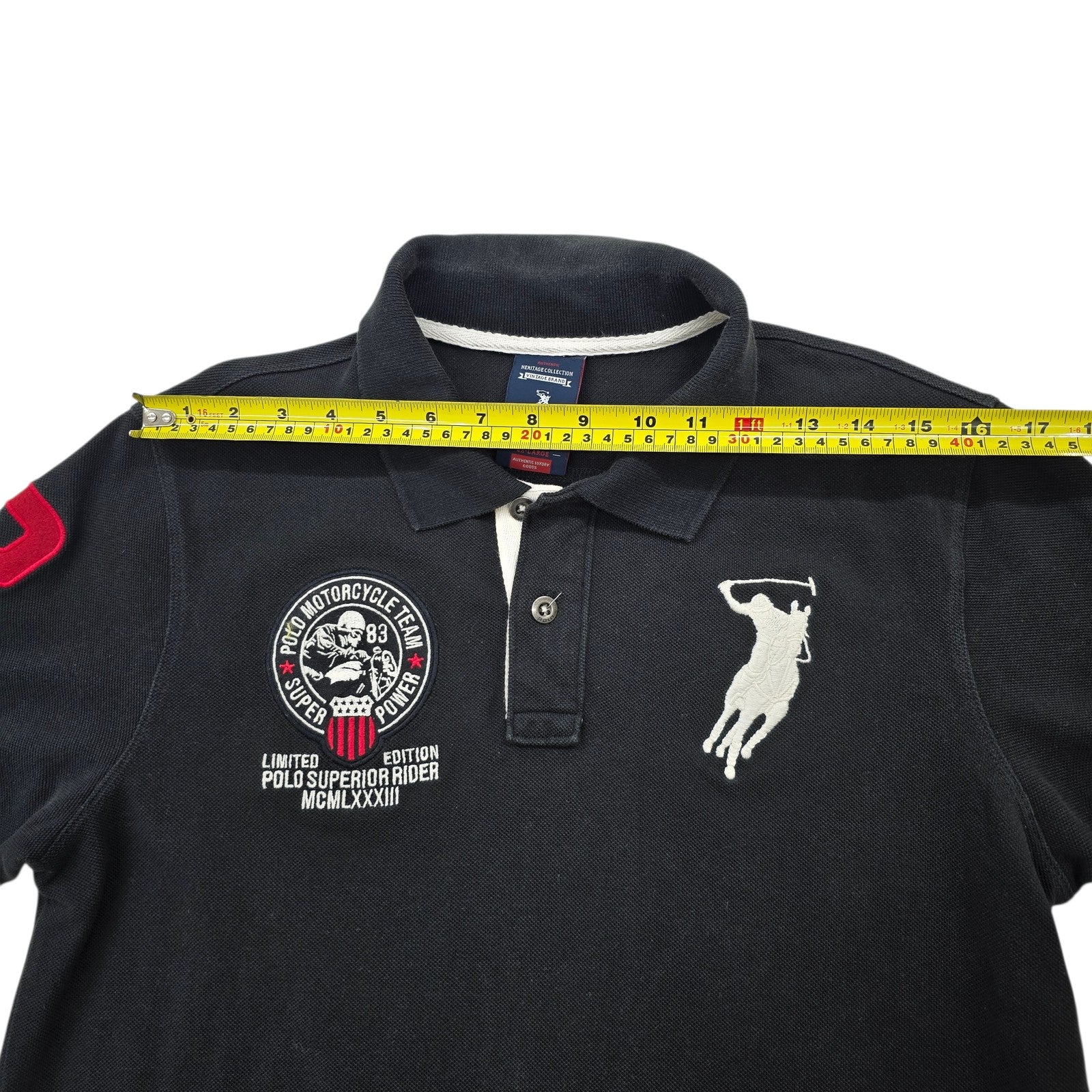 Polo Men Black Polo Shirt size XL product image 5