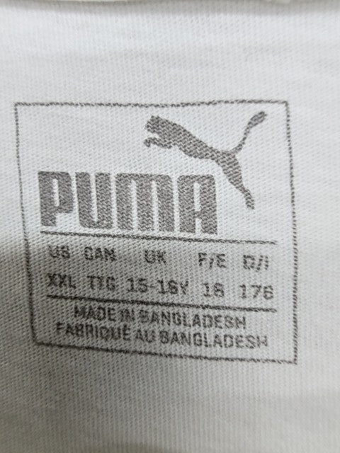 Puma Boys White T-Shirt size XXL product image 3