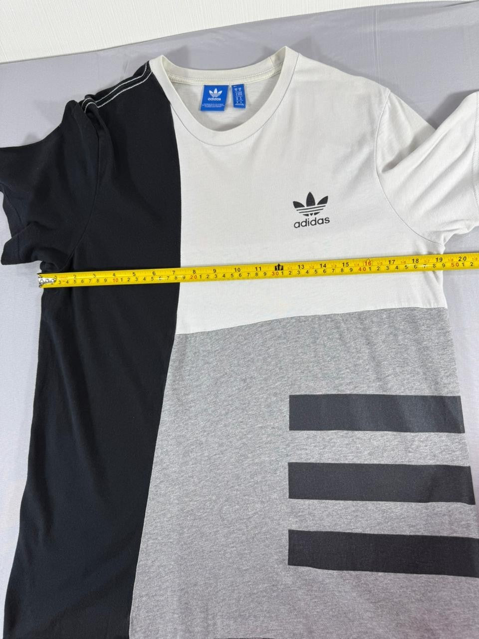 Adidas Originals Men's Colorblock T-Shirt Black White Grey Size M