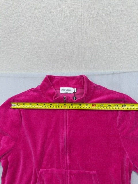 Juicy Couture Pink Velour Tracksuit Jacket XL Long Sleeve Zipper