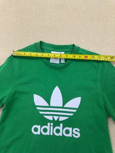 Adidas Men's Green Trefoil Short Sleeve T-Shirt Size M Cotton