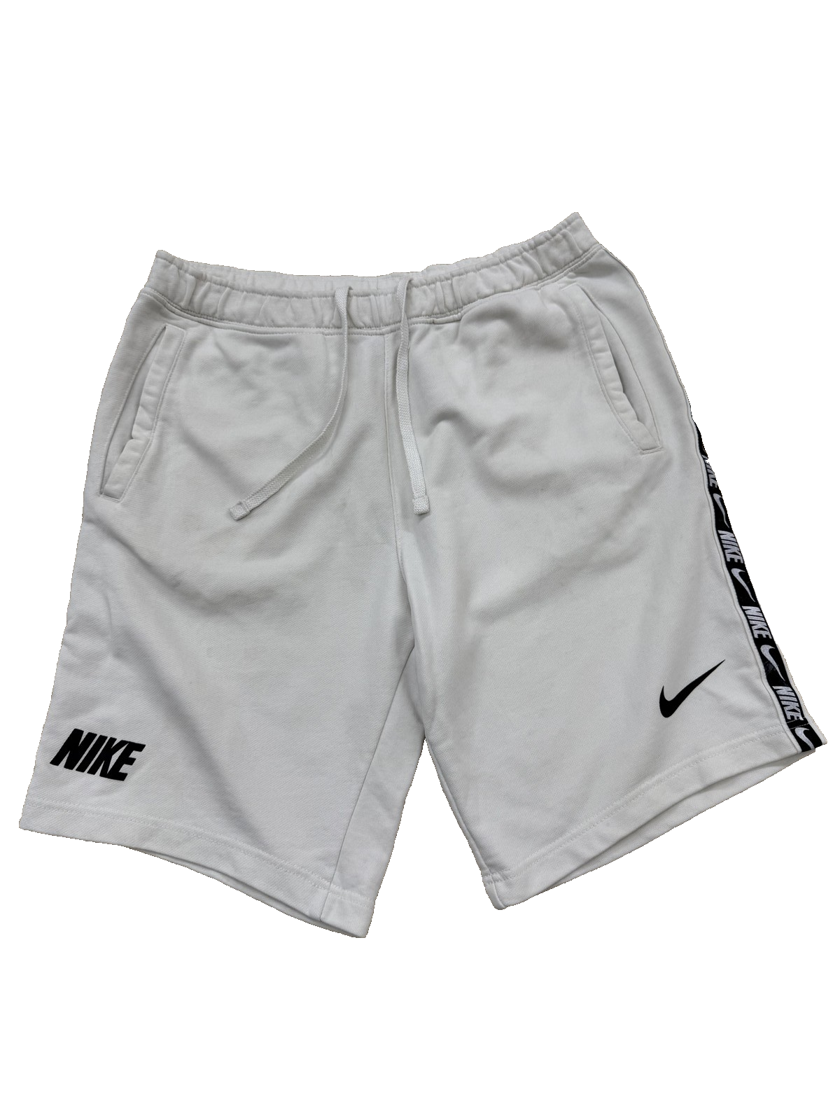Nike Men's White Shorts Size L DD4496-100 Drawstring Swoosh