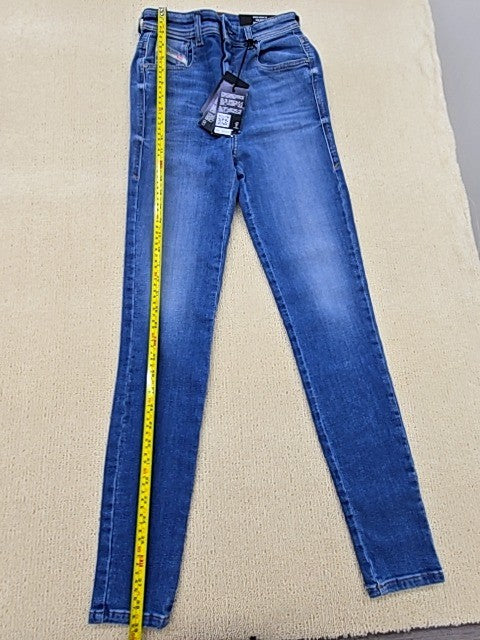 Diesel 1984 Slandy High W26 Super Skinny High Waist Medium Blue