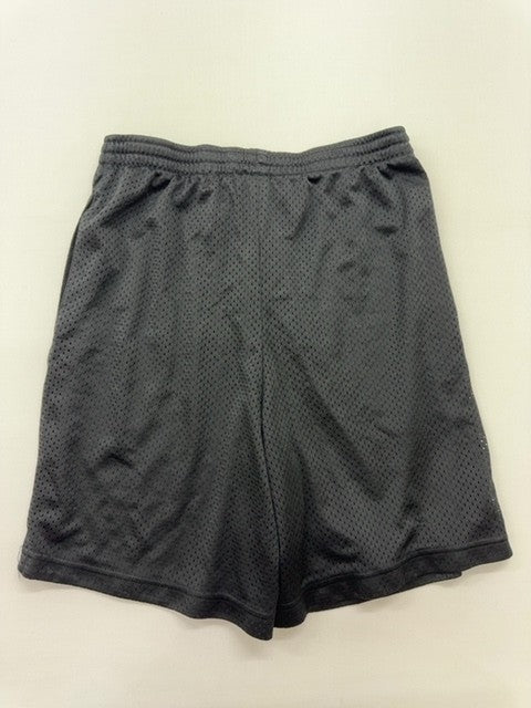 Athletic Boys Gray Elastic Waist Sports Shorts Size S Pockets Regular