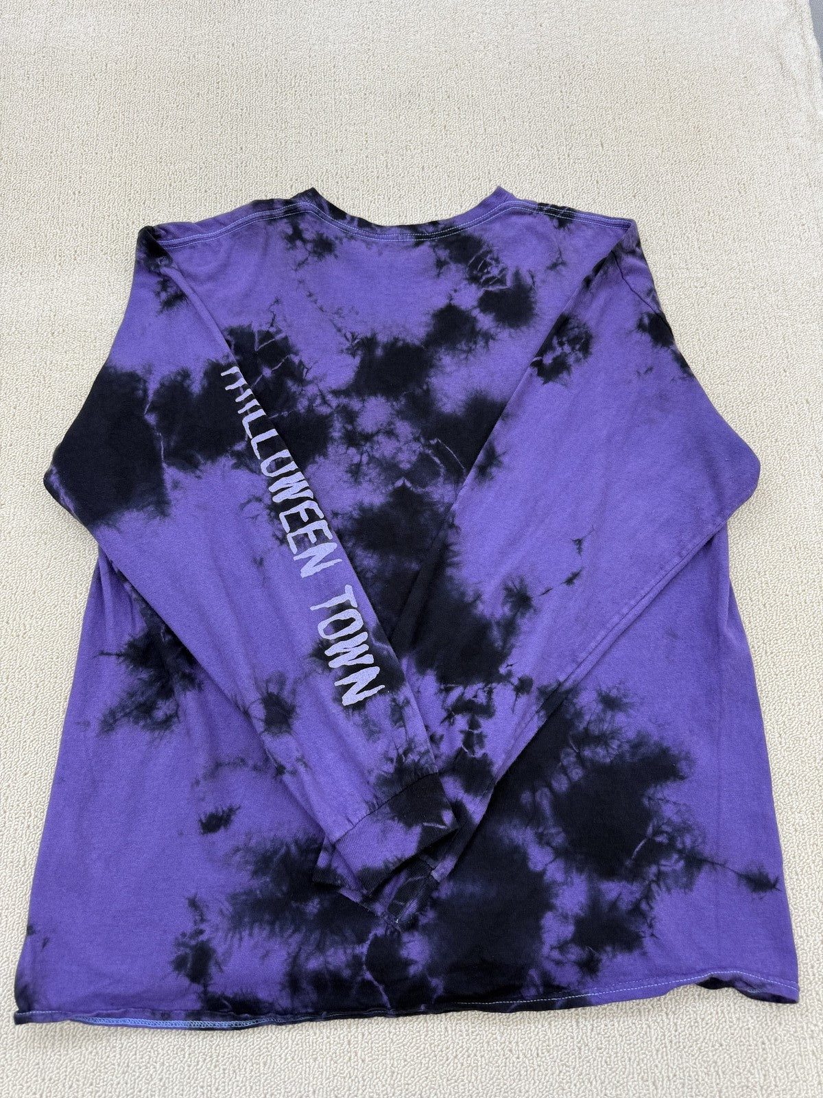 Disney Men's Purple Jack Skellington Tie Dye Long Sleeve T-Shirt XL