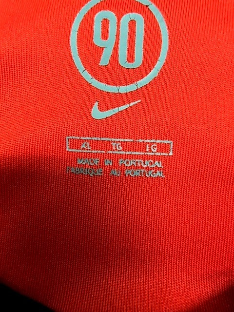 Nike Men's Red Manchester United Soccer Jersey XL Short Sleeve Vintage