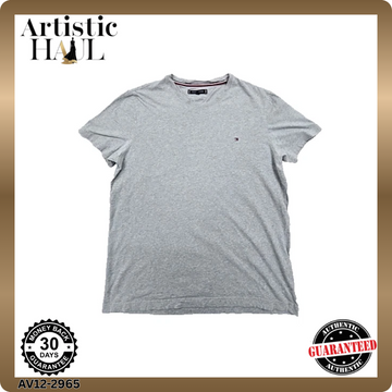 Tommy Hilfiger Men's Grey Logo Crewneck T-Shirt XL MW0MW11465