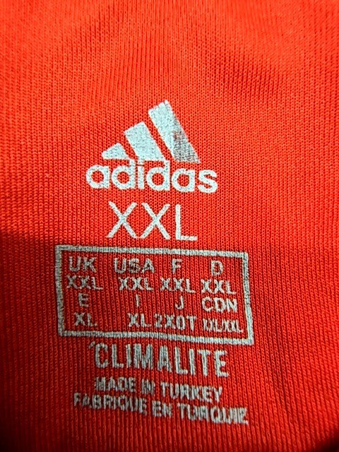 Adidas Unisex Red Climacool Soccer Jersey XXL Short Sleeve
