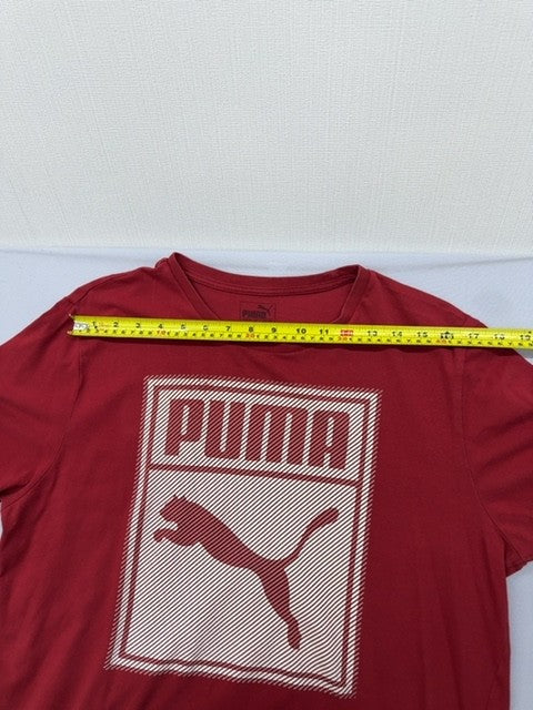 Puma Men's Red Short Sleeve Crew Neck T-Shirt Size L