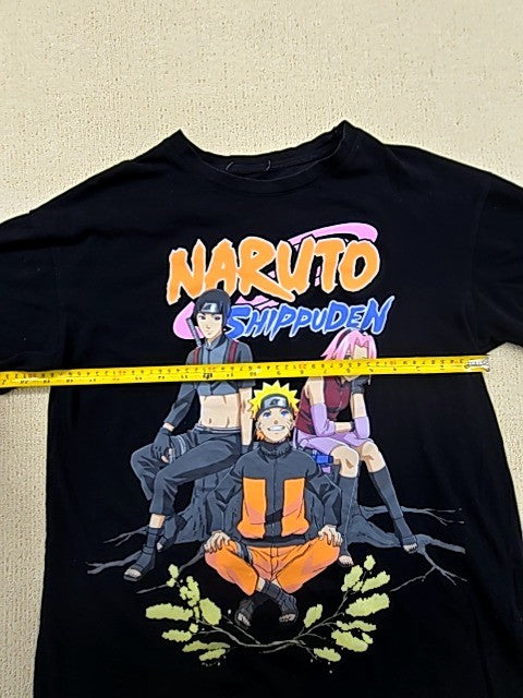 Naruto Shippuden Oversize Black T-Shirt Sasuke Sakura Short Sleeve Unisex