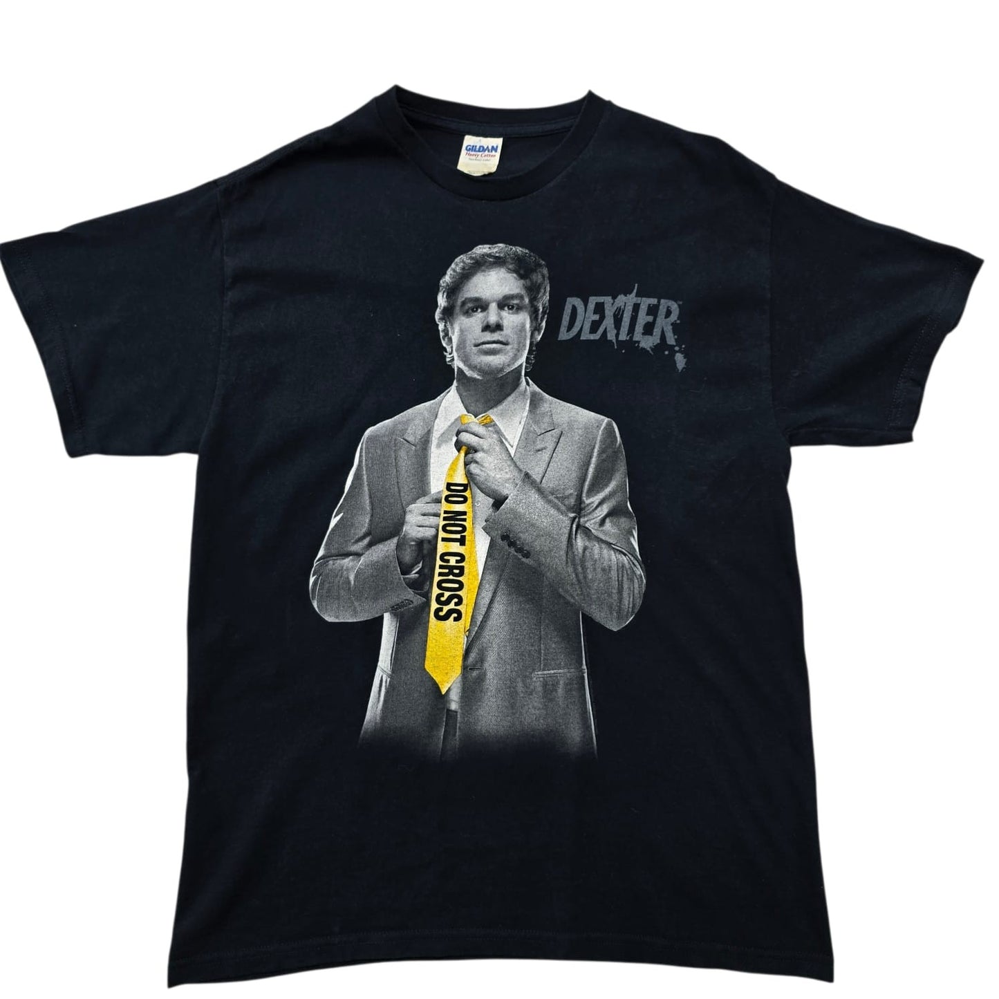 Gildan Unisex Dexter Morgan Black Graphic T-Shirt Size M