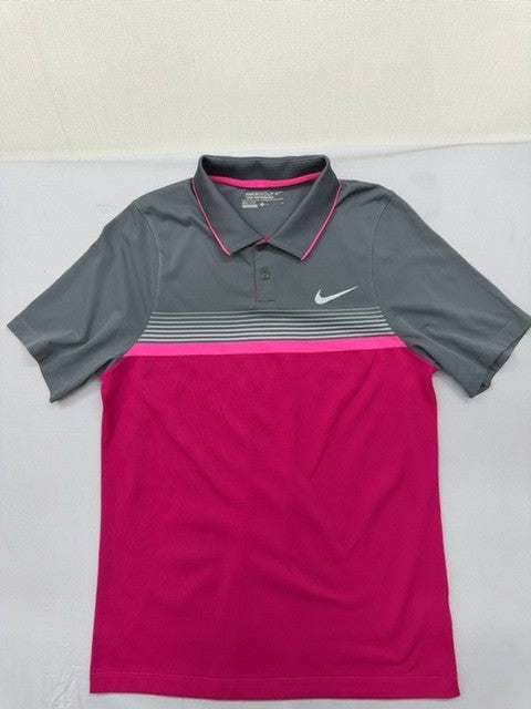 Nike Men's Multicolor Polo Shirt – Size S, Tour Performance Golf Stripe