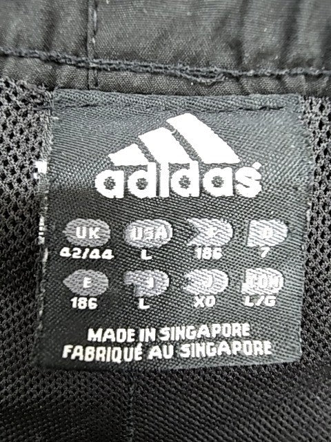 Adidas Men's Black 3-Stripe Track Jogging Pants L Regular Fit