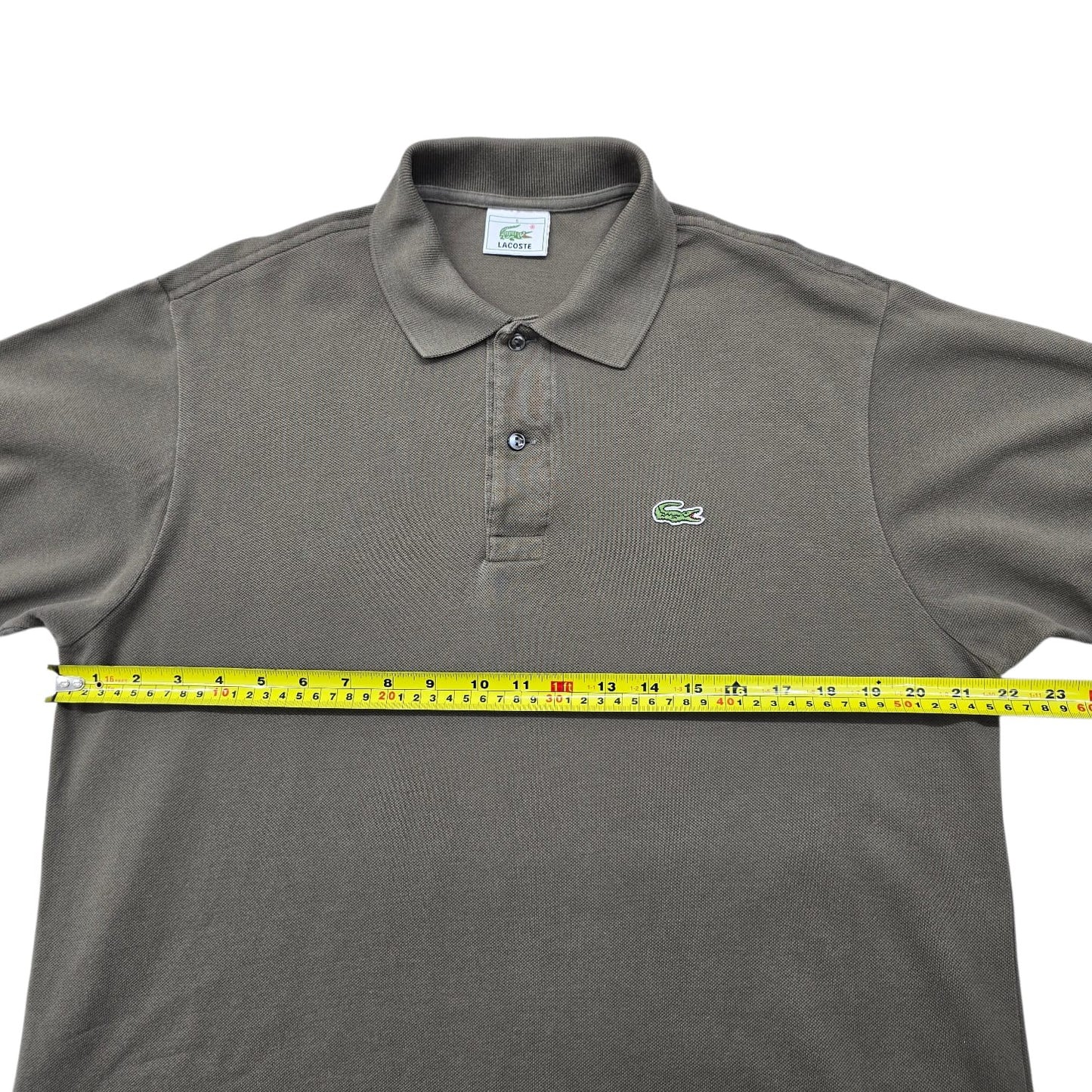 Lacoste Men's Olive Green Classic Pique Polo Size 5