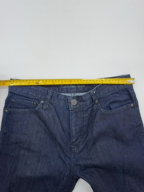 Calvin Klein Men's Slim Straight Dark Blue Denim Jeans 32x34