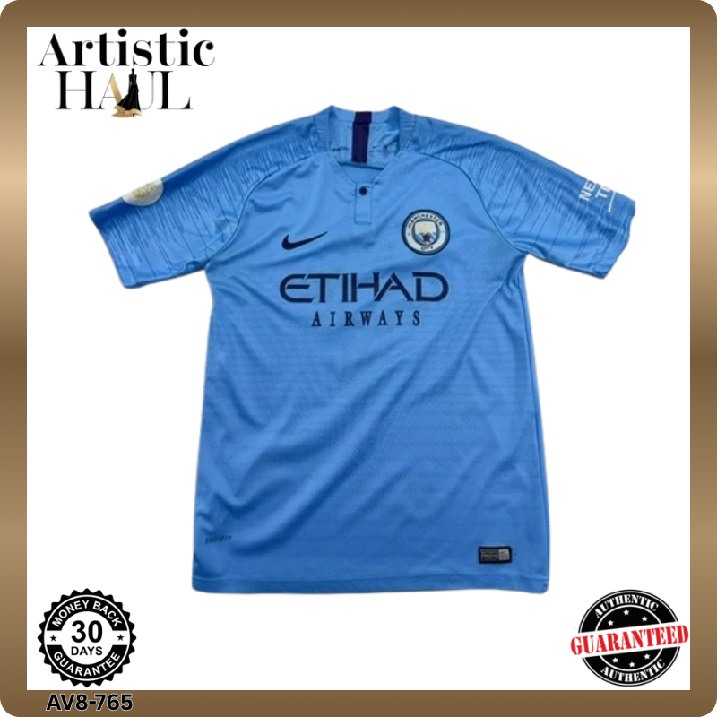 Nike Men's M Blue Dri-FIT Jersey Short Sleeve Crew 2018 Thailand