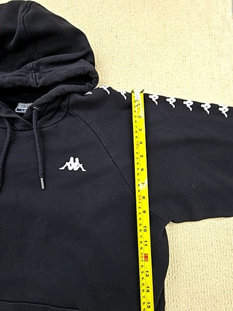 Kappa Men's Black Pullover Hoodie Large Cotton Logo