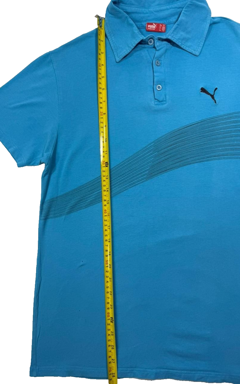 Puma Mattr Grind Men's Golf Polo Shirt In An Aqua Blue Color - Size XXL