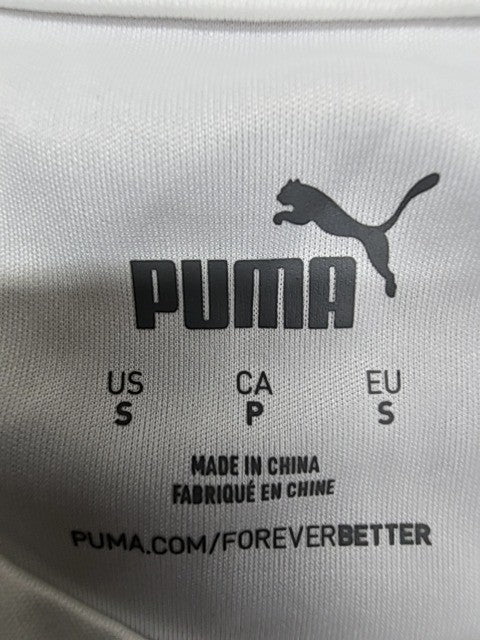Puma Men's White Striped Short Sleeve Jersey Size S 782644-01