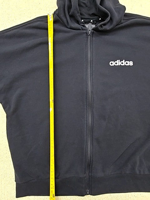 Adidas Men's Full-Zip Fleece Hoodie Black Size L