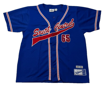 Men's South Central 65 Jersey Blue Red Baseball Shirt 2Xl Classic Retro