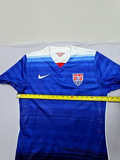 Nike Men's Blue Dri-FIT Soccer Jersey Short Sleeve V-Neck Size M