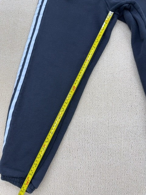Adidas Originals Men's Navy 3-Stripes Fleece Sweatpants L Regular