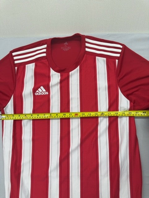 Adidas Striped 24 Jersey XL White/Red AeroReady Primegreen