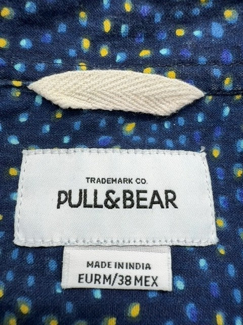 Pull&Bear Men Blue Shirt size 38 product image 5