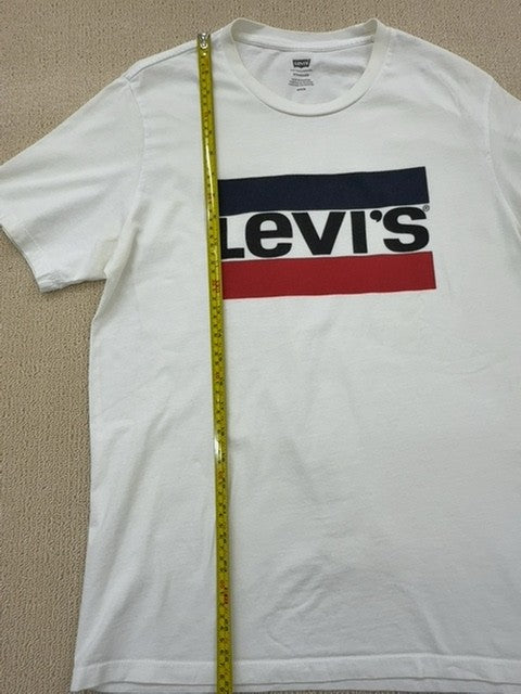 Levi's Men's White Relaxed Fit Crewneck T-Shirt - Recycled Cotton M