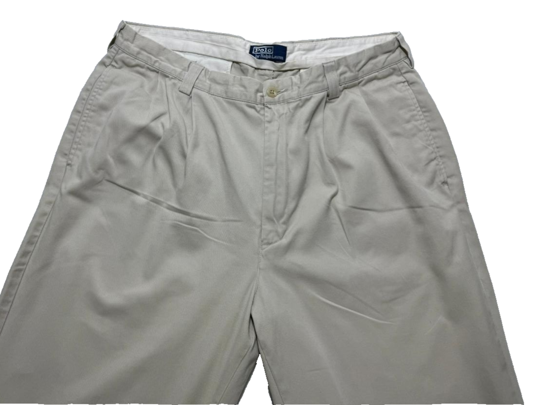 Polo Ralph Lauren Men's Beige Chino Trousers Classic Fit Size 36
