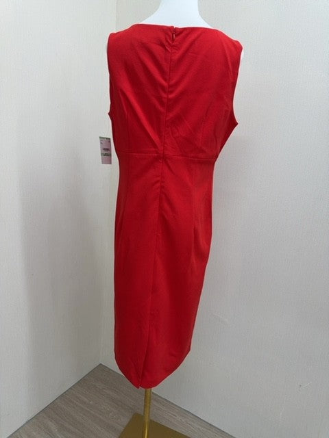 Nippon Boutique Red Midi Sleeveless Crew Dress Women