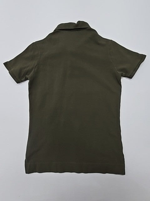 Calvin Klein Men Olive Polo Shirt Button Front Size M Condition Descriptor