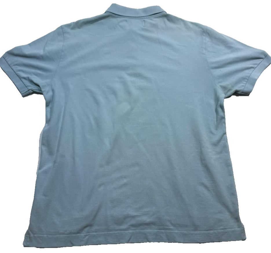 Kappa Men'S Light Blue Short Sleeve Polo Shirt Embroidered Logo Size L