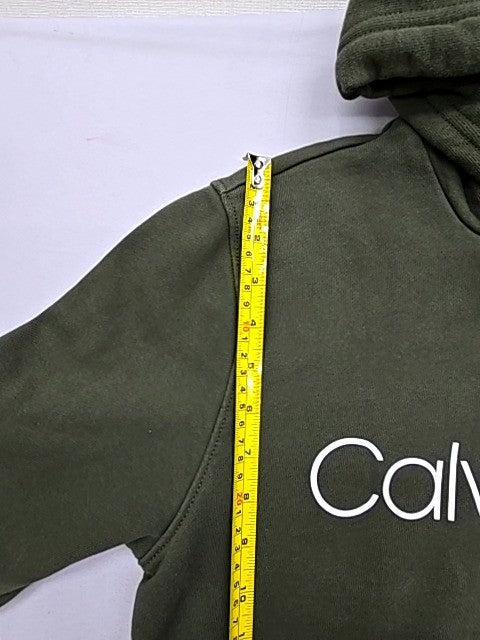 Calvin Klein Unisex Green Pullover Hoodie Size XS
