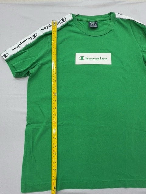 Champion Men's Green Stripe Short Sleeve T-Shirt Size Small
