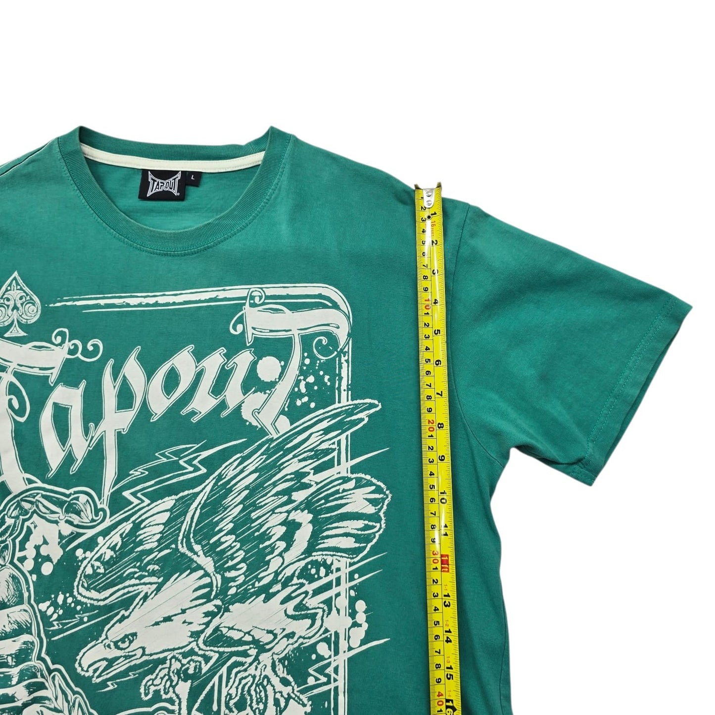 Tapout Men's Green MMA Graphic Print T-Shirt Size L Vintage