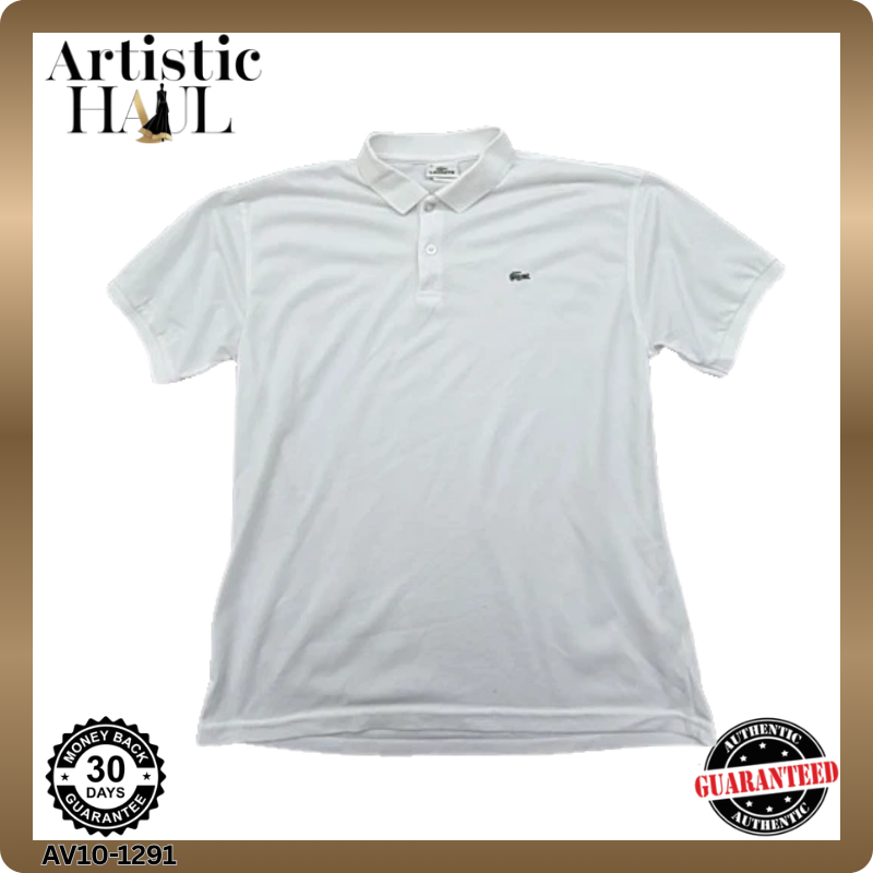 Lacoste White Short Sleeve Polo Shirt Men's Size 6 Classic Fit France