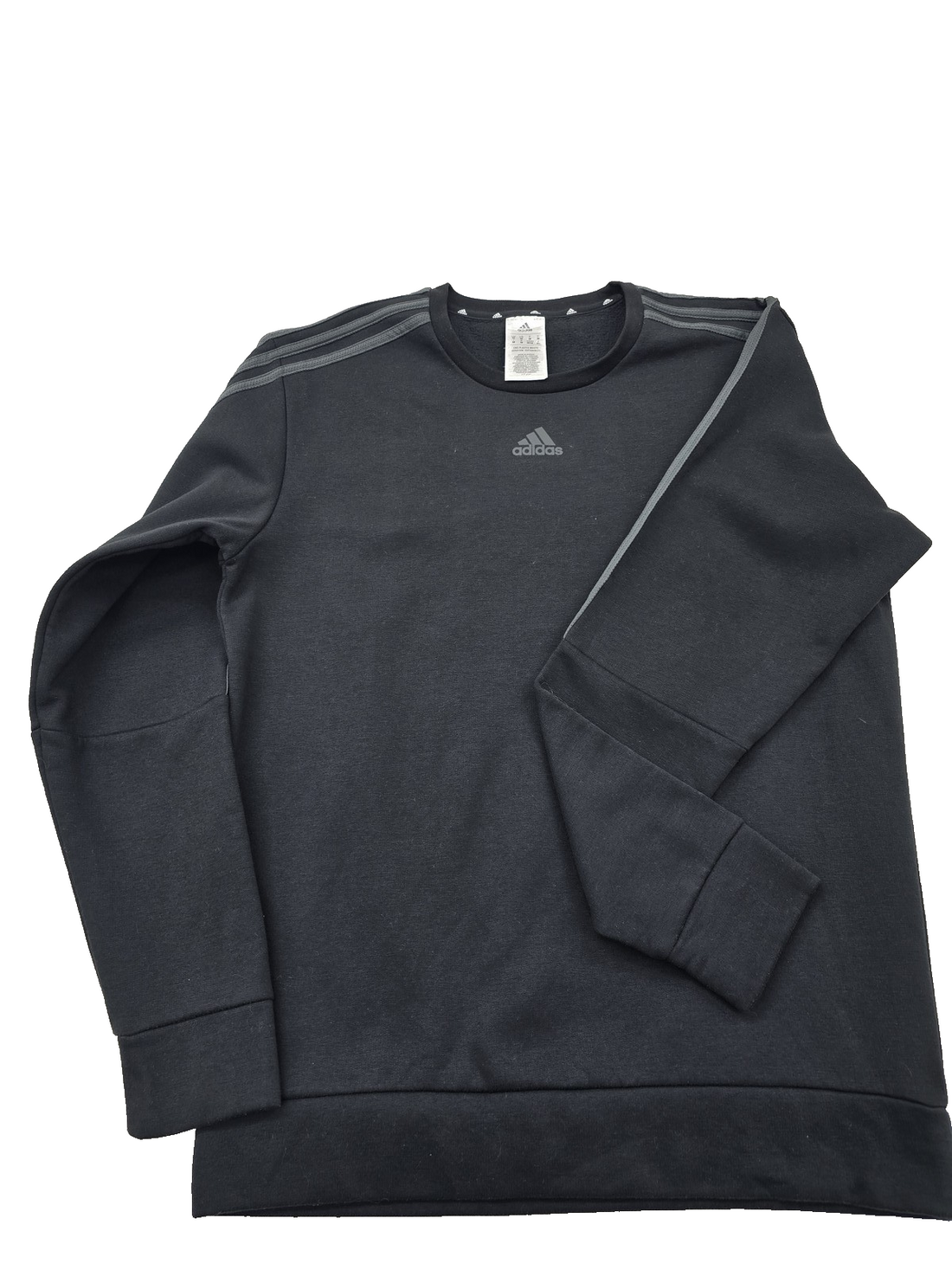 Adidas Black Crewneck Sweatshirt M French Terry Pullover