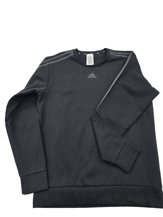 Adidas Black Crewneck Sweatshirt M French Terry Pullover