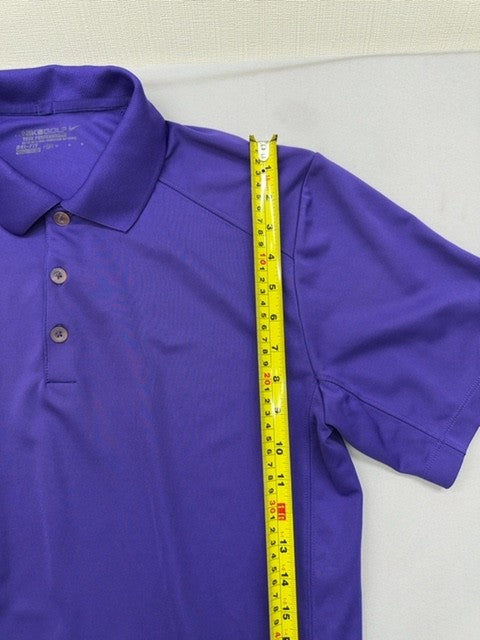 Nike Golf Men's Polo Shirt Large Purple Dri-FIT Short Sleeve
