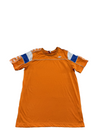 Kappa Men's Orange T-Shirt – Size M, Logo, Striped