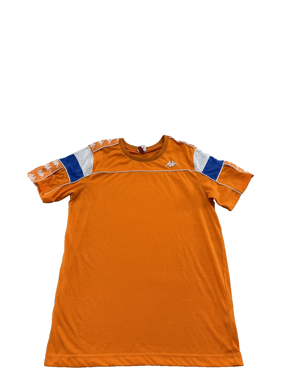 Kappa Men's Orange Striped Short Sleeve T-Shirt Med Logo M E503017