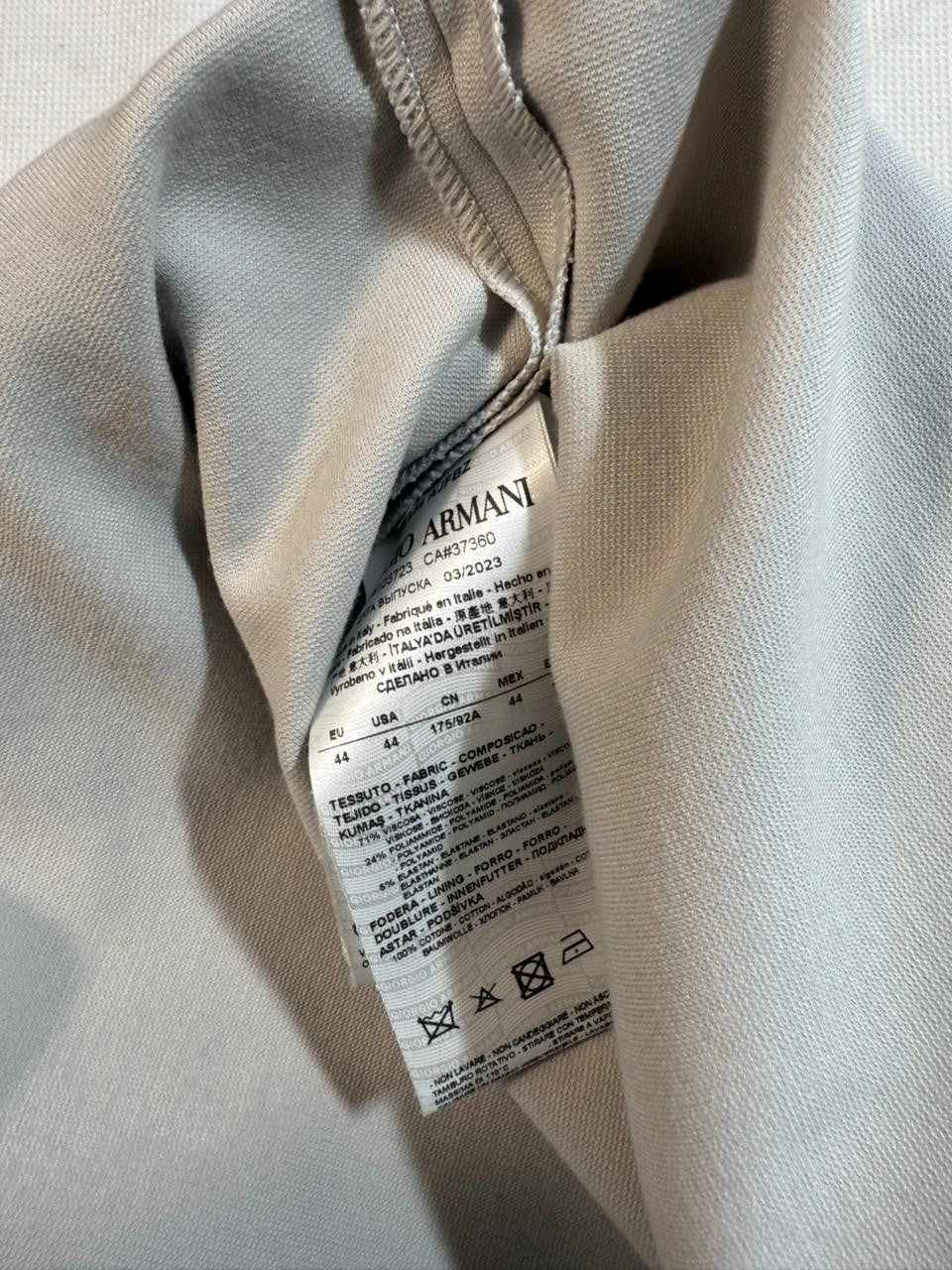 BNWT Giorgio Armani High Neck Tie Detail Midi Dress Long Sleeve Ruched Size 44