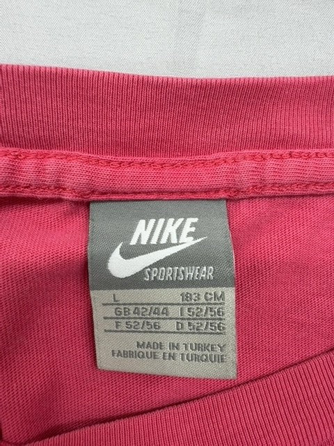 Nike Men's L Pink Short Sleeve Crewneck Swoosh T-Shirt Sportswear
