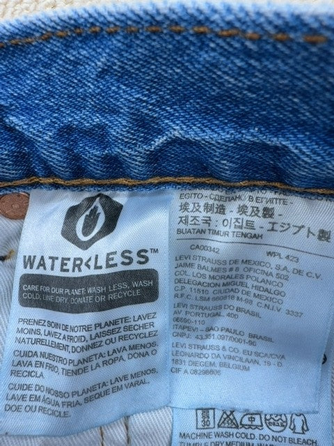 Levi's 501 Original Fit Jeans 34x30 Medium Blue Button Fly Cotton