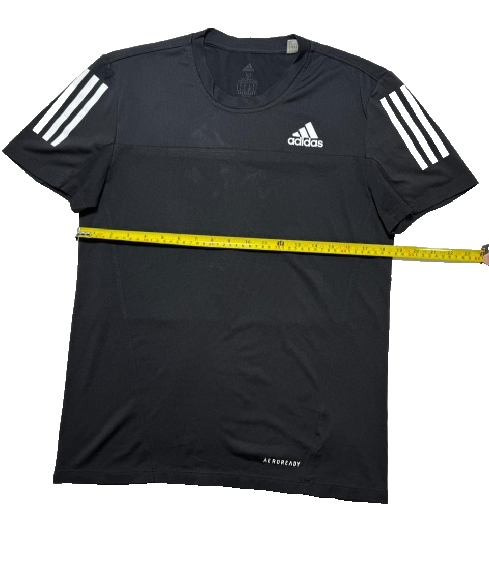 Adidas Own The Run T-Shirt In Black - Size 10