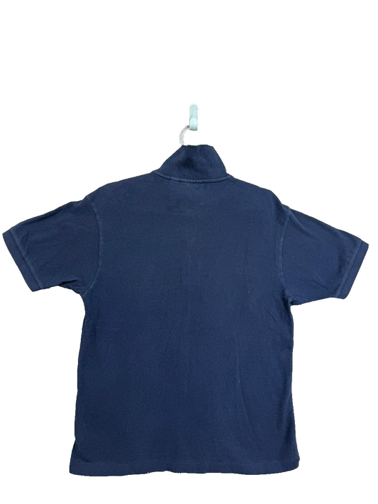 Lacoste L.12.12 Navy Cotton Pique Polo Shirt S Classic Fit Short Sleeve